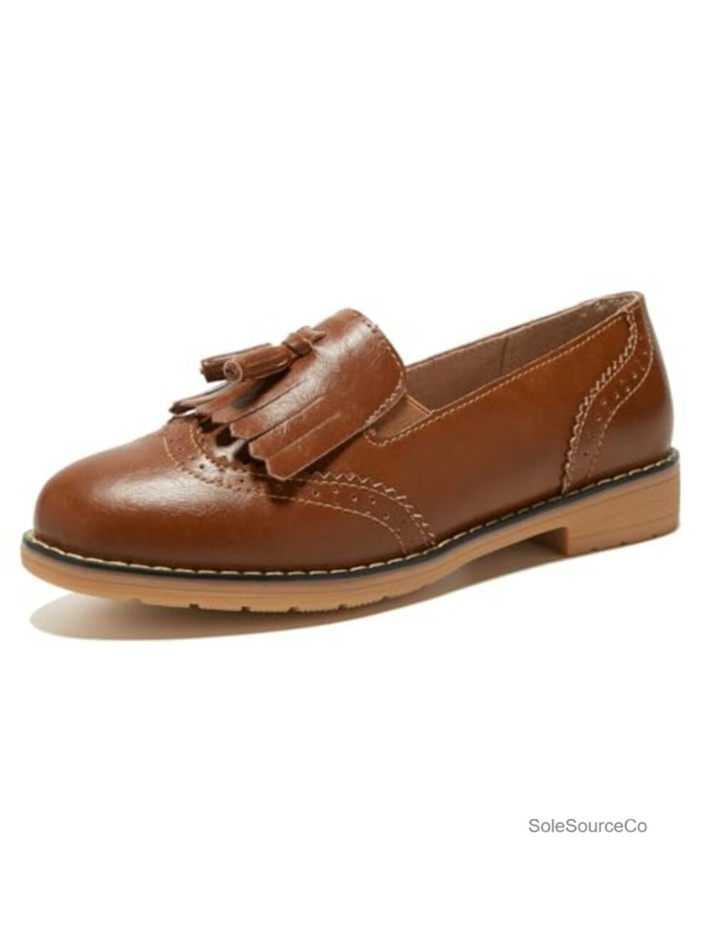 TRULAND Leather Penny Loafers Wingtip Oxfords Tassel Slip On